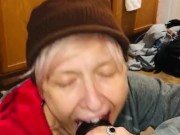 Relaxed milf sucking the black of this bbc! Dipped dick in her Jose quevo mixed drink 💃🥳💦😎 1/16