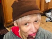 Relaxed milf sucking the black of this bbc! Dipped dick in her Jose quevo mixed drink 💃🥳💦😎 14/16