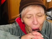 Relaxed milf sucking the black of this bbc! Dipped dick in her Jose quevo mixed drink 💃🥳💦😎 9/16