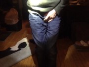 Pissing my jeans in the living room feels very good!!