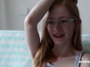 Ersties: Amateur Blonde Babe Masturbates With a Dildo 4/16