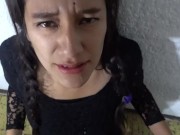 POV Wednesday is doing a great sloppy blowjob with huge facial 4/16