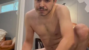 Branden Del Rio Naked Throats a Dildo