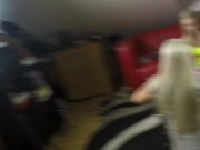 Sexy and hot girls in miniskirt short skirts play games at home behind the scenes 12/16