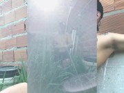 Me pajeo mientras miro al vecino regar las plantas en cuero!!😋🍆😈