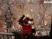 Deep winter mood ArinaLexx.Beauty pussy play in snowy window.Happy New Year. 3/16