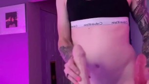 Sissy Kara Practices Ass To Mouth With Two Dildos