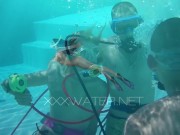 Cum everywhere in the pool from blowjobs of Cruz 1/16