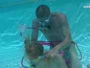 Cum everywhere in the pool from blowjobs of Cruz 11/16