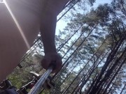 Short video 💖 Naked on a bike 🚵 in the park👍 9/16