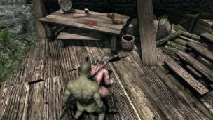 Skyrim - Dragonborn fucks the son of the chief of the Orc Stronghold