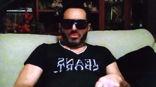 Sexy straight man jerking his huge dick