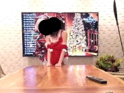 サンタオヤジがマイクロミニのサンタワンピの教え子を見るなり人生初の机上セックス（Short ver.） 12/16