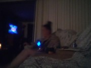 BBW Smoking Cigarettes and Playing Video Games In Black Bra and Panties Part 6 15/16