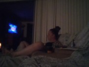 BBW Smoking Cigarettes and Playing Video Games In Black Bra and Panties Part 6 16/16