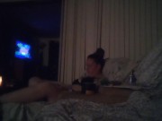 BBW Smoking Cigarettes and Playing Video Games In Black Bra and Panties Part 6 8/16