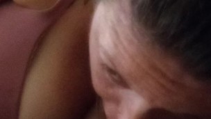 White Girl Eating Dick Until She Gets His Cum Load Out