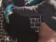 Teenage Furries Almost Caught Fucking in Restaurant Bathroom Stifled Moans 13/16
