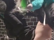 Teenage Furries Almost Caught Fucking in Restaurant Bathroom Stifled Moans 16/16