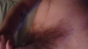 Tattooed Gamer Bearcub jerks off and cums on himself