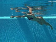 Mary Kalisy rubs her clit and pussy lips and swims 6/16