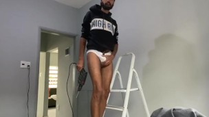 Horny big cock painter