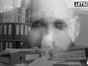 Tattoed German Babe Izzy Mendosa Sucks Big Fat Cock At Work - LETSDOEIT 1/16