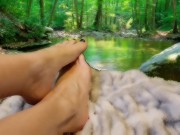 Massage oil on beautiful feet 12/16