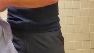 MUSCLE BEAR STRIPS WORK CLOTHES AND STROKES COCK