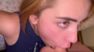 Step daughter gives Sloppy Blowjob and takes Dick Messy PT 1 MORE FULL VIDEO ON ONLYFANS P0rnellia