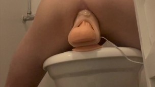 Cumming Hands Free Riding Big Dildo PLUS Girthy Cock Extender Toy