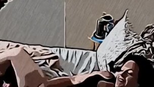 Animated Muscle Guy Destroys Cute Brunettes Pussy