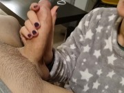 Christmas Blowjob - Deepthroat and Close Up Cum Swallow