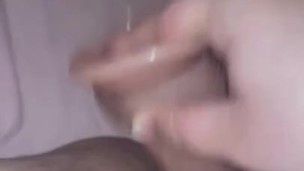 Hairy pussy takes a big dildo