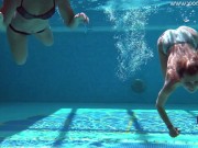 Pretty hot hotties Cruz and Jessica swim naked together 6/16