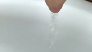 Pissing in sink