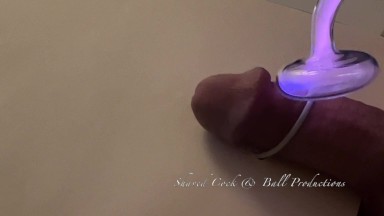 Cock tortured with electric shocks from violet wand