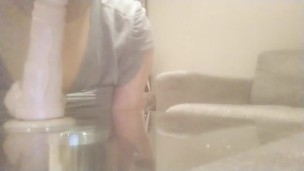Sucking dildo practice