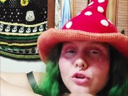 Sexy mushroom milf edging hubby till he cums