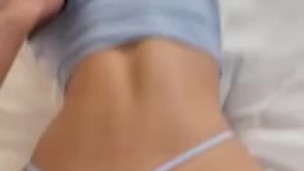 18 year old Latina step sis gf fucks step bro in lingerie doggy style pov