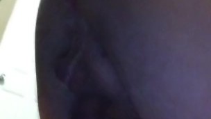 Machine fucking my ass with 9" dildo