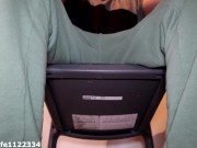 Love to surprise my nerdy stepbro under the table with powerful blowjob until he cums in my mouth 1/16