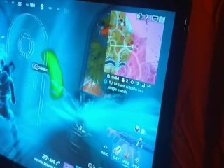 Filming Up Girls Mini Skirt While She Plays Fortnite and She Wins The Battle Royal (Watch Her Play)