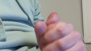 Jacking off and cumming in my hand again