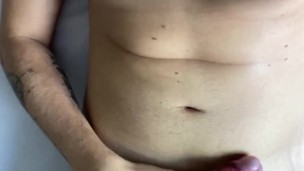 Twink jerking off at home