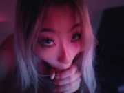 SEXY Asian Teen Raya Steele Massages My Cock With Her Throat! 15/16