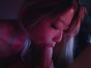 SEXY Asian Teen Raya Steele Massages My Cock With Her Throat! 6/16