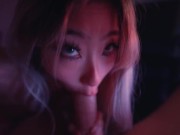 SEXY Asian Teen Raya Steele Massages My Cock With Her Throat! 7/16