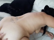 I find my stepsister masturbating in the living room, I want to suck her delicious pussy. 7/16