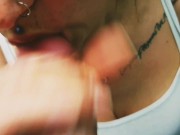 Lucky Guy Gets Sucked off - Whilst Hot Wife is Cooking 15/16